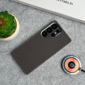 Samsung Galaxy S Series Metal Camera Ring Carbon Fiber Design MagSafe Cover