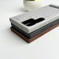 Samsung Galaxy Ultra Series Weave Leather with Metal Kickstand Slim Back Cover