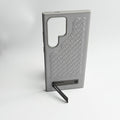 Samsung Galaxy Ultra Series Weave Leather with Metal Kickstand Slim Back Cover