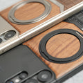 Samsung Galaxy Ultra series Metallic Wood Leather AeroFLex Aluminium  Case With Rotating Stand