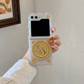 Samsung Galaxy Z Flip 6 Premium Rotation Dollar Bracelet Wristband Chain Phone Case Cover
