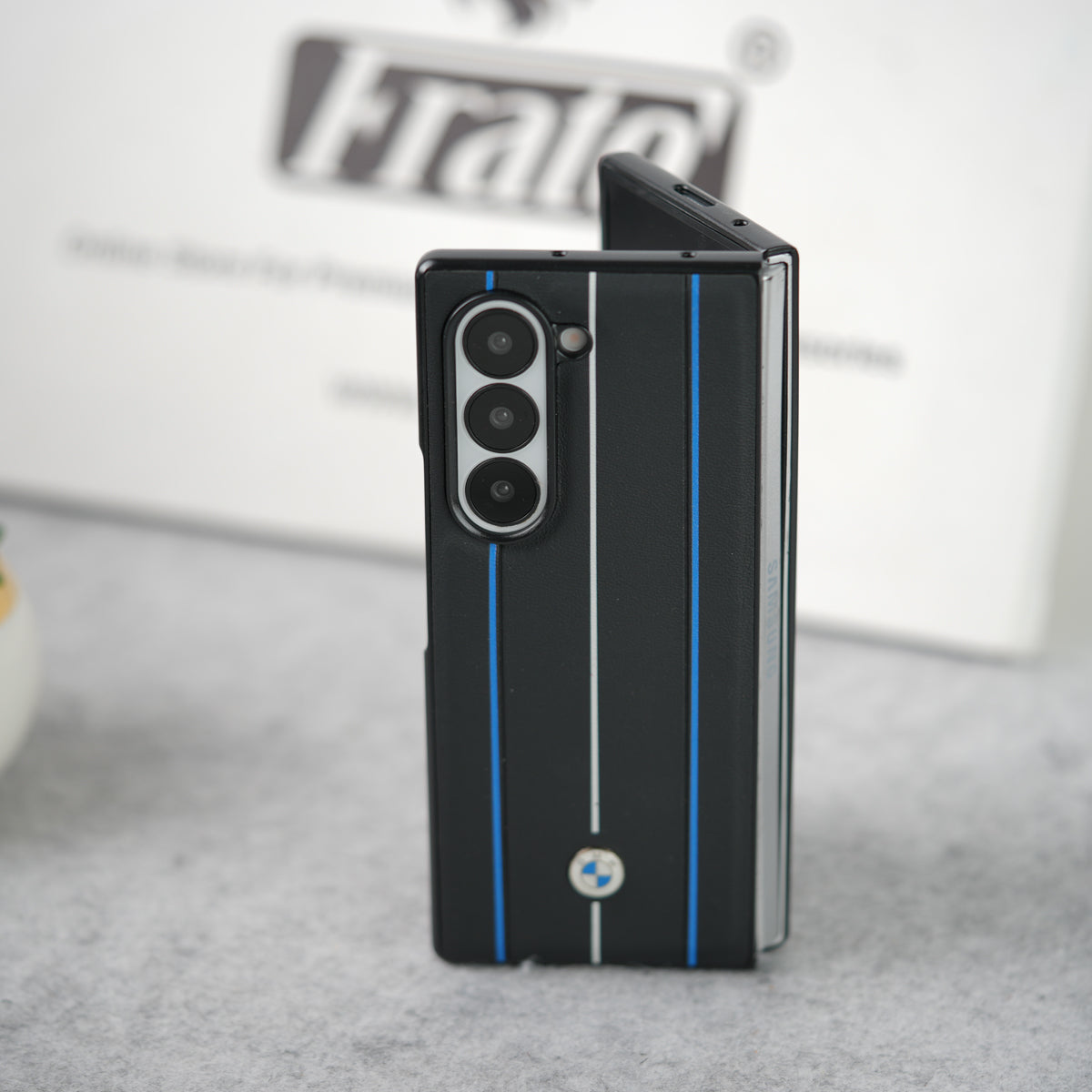 Samsung Galaxy Z Fold 5 BMW Blue White Line Design Case Cover