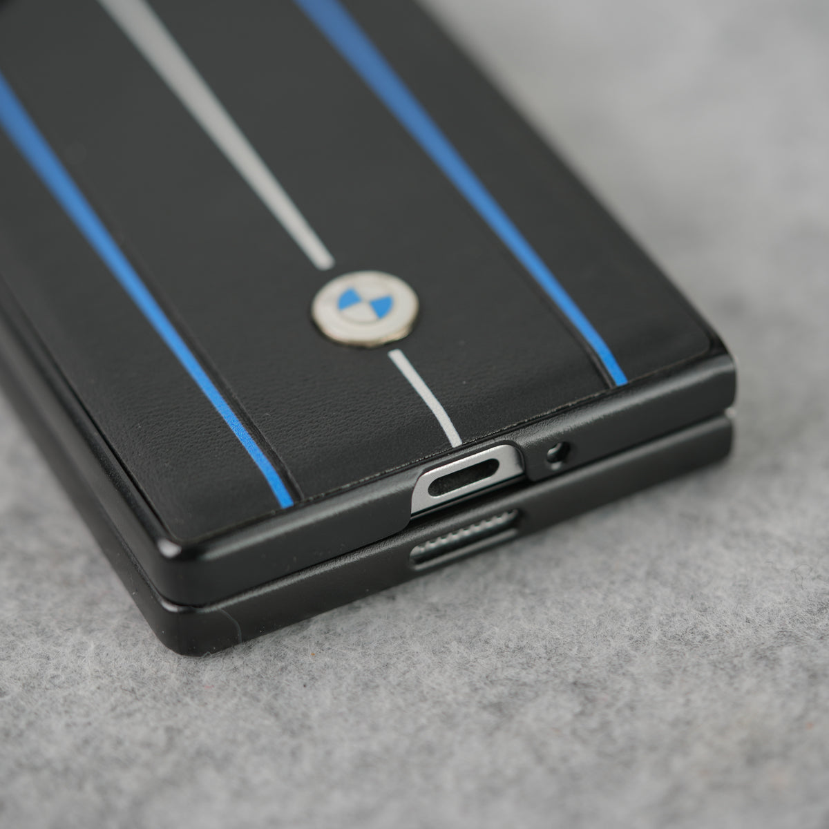 Samsung Galaxy Z Fold 5 BMW Blue White Line Design Case Cover