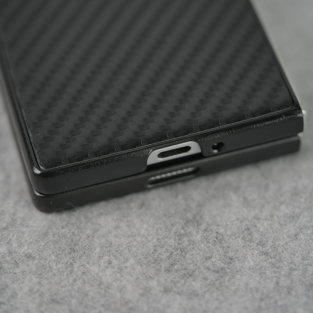 Samsung Galaxy Z Fold 5 FR Sports Car Logo Carbon Fiber Texture Case Cover