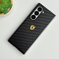 Samsung Galaxy Z Fold 5 FR Sports Car Logo Carbon Fiber Texture Case Cover