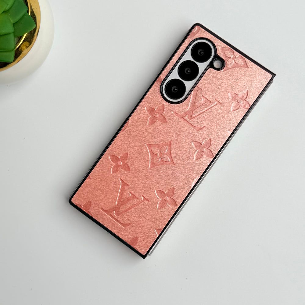 Samsung Galaxy Z Fold 5 Luxury PU Leather Fashion Brand Case Cover