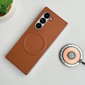 Samsung Galaxy Z Fold 5 PU Leather Strong Magnetic Ring Cover