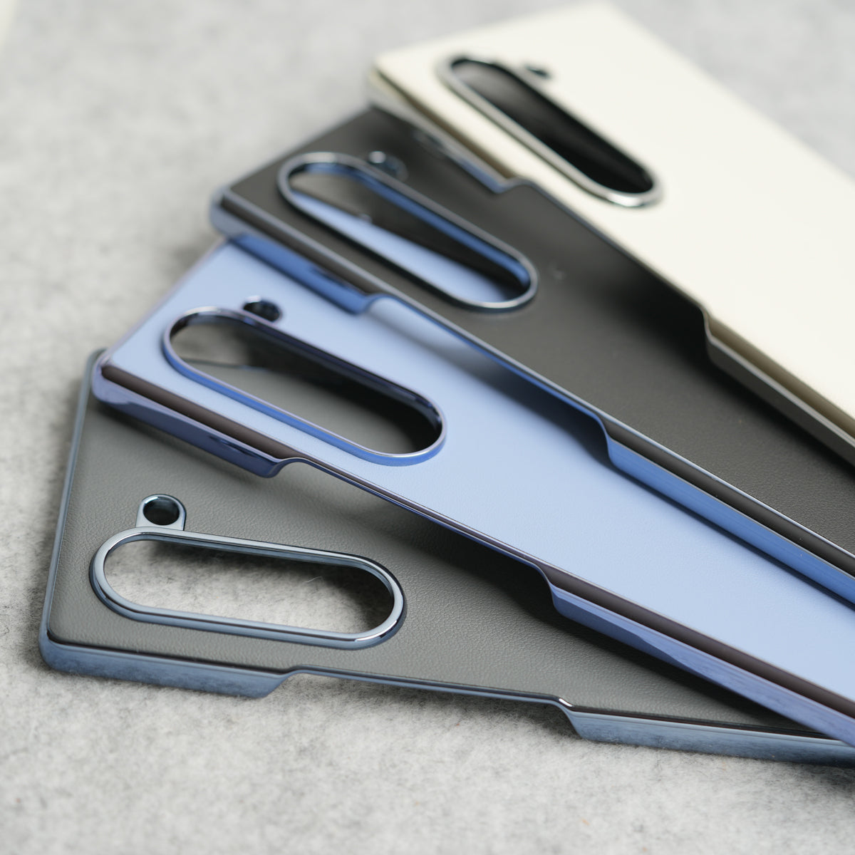 Samsung Galaxy Z Fold 6 Glossy Chrome Plated PU Leather Skin Case Cover