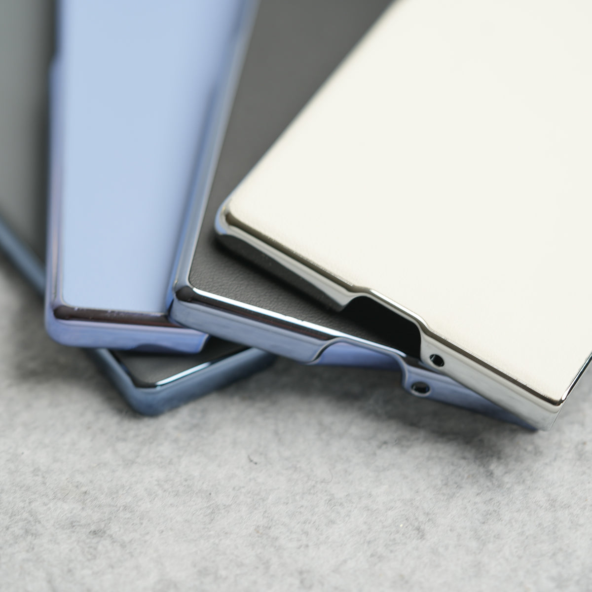 Samsung Galaxy Z Fold 6 Glossy Chrome Plated PU Leather Skin Case Cover