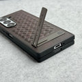 Samsung Galaxy Z Fold 6 PU Weave Leather with Metal Kickstand Slim Back Cover