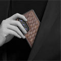Samsung Galaxy Z Fold 6 PU Weave Leather with Metal Kickstand Slim Back Cover