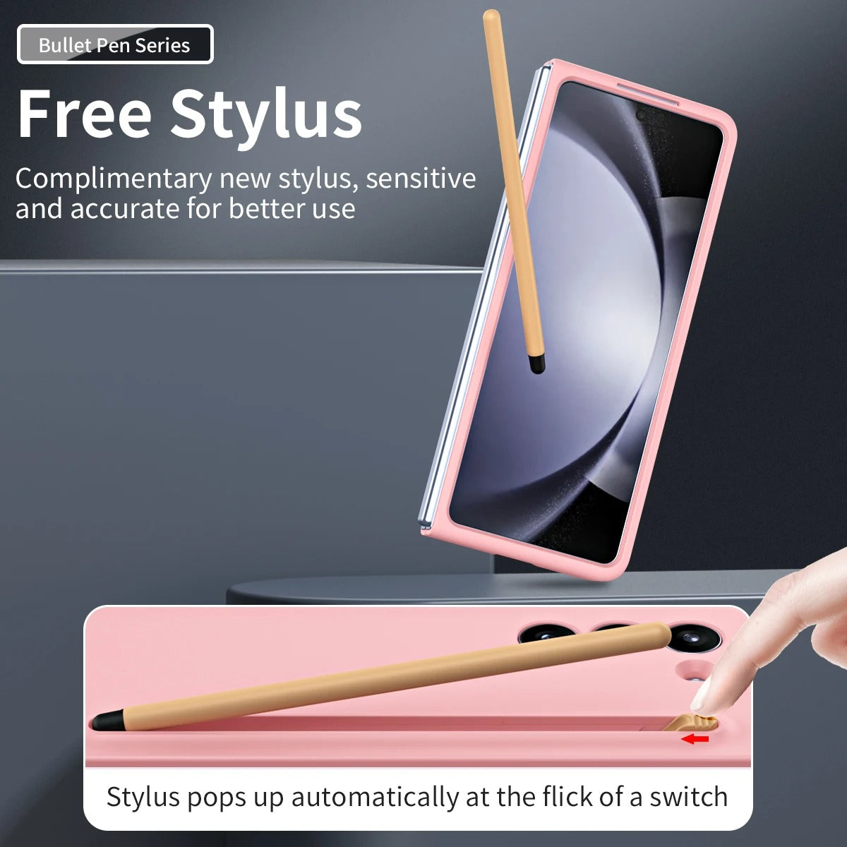 Samsung Galaxy Z Fold 6 Touch Pen Slim Pen Slot Ultra Thin PC Protective Phone Cover