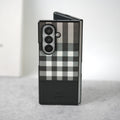 Samsung Galaxy Z Fold 7 Checks Leather Case Cover