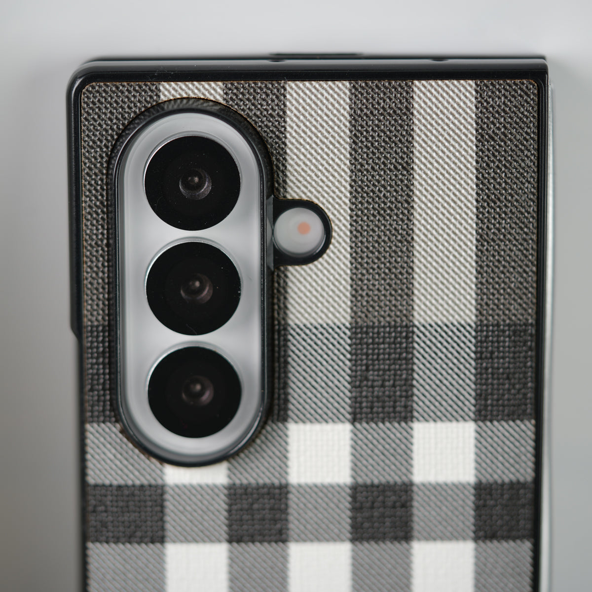 Samsung Galaxy Z Fold 7 Checks Leather Case Cover