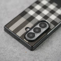 Samsung Galaxy Z Fold 7 Checks Leather Case Cover