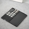 Samsung Galaxy Z Fold 7 Checks Leather Case Cover