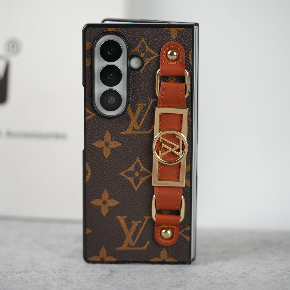 Samsung Galaxy Z Fold 7 Luxury Brand Strap Holder Case