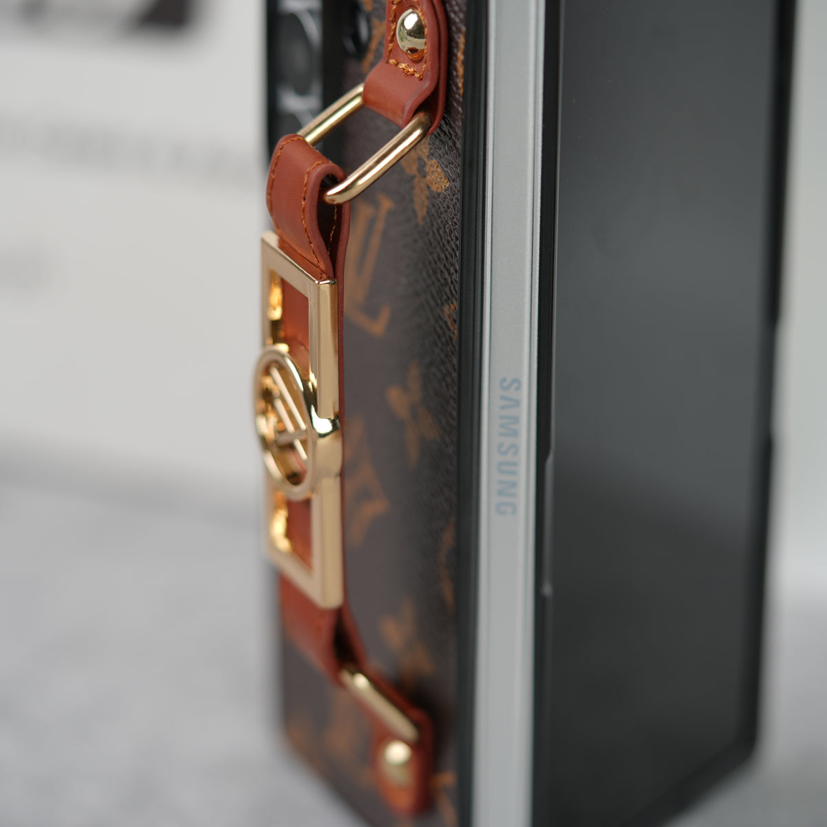 Samsung Galaxy Z Fold 7 Luxury Brand Strap Holder Case