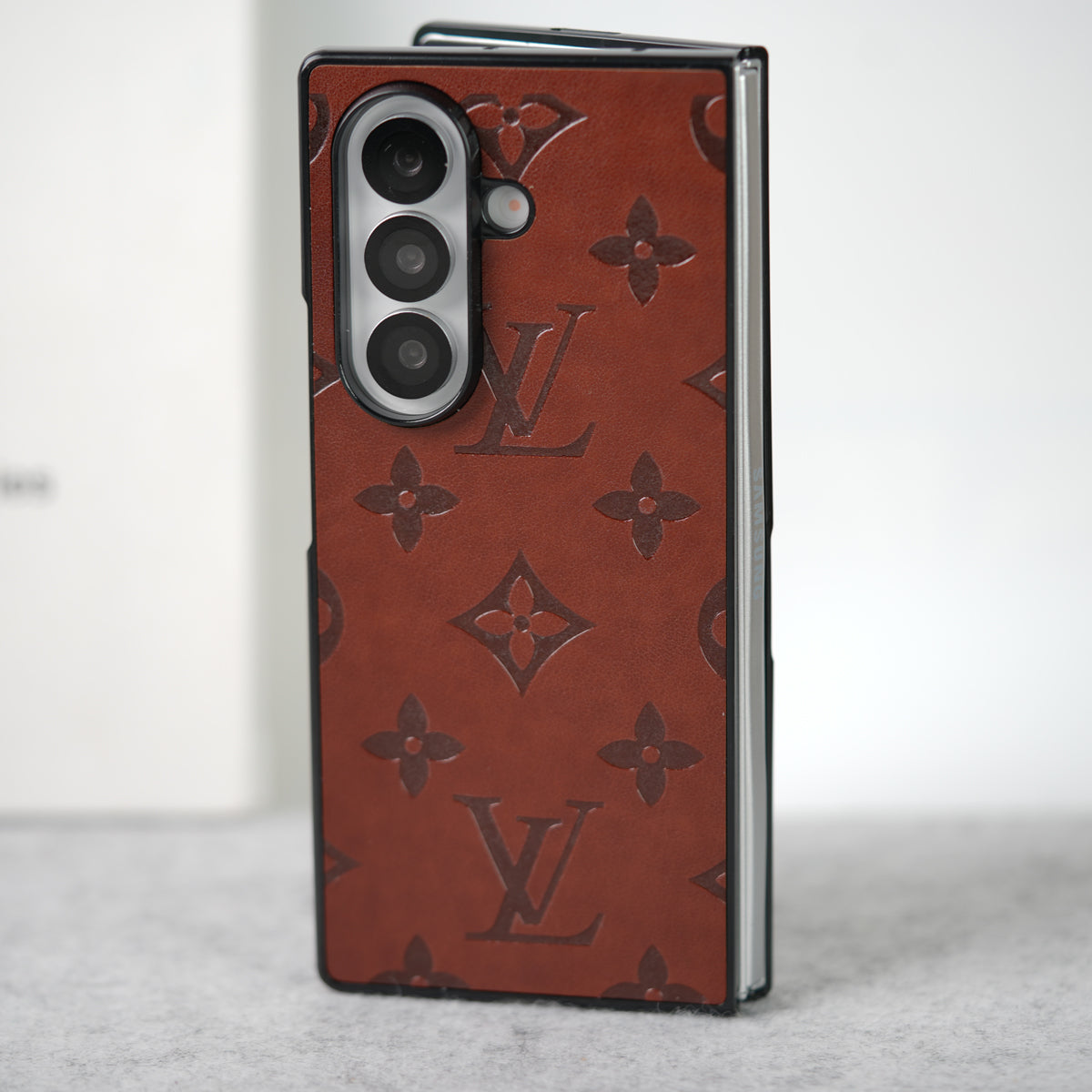 Samsung Galaxy Z Fold 7 Luxury PU Leather Fashion Brand Case Cover