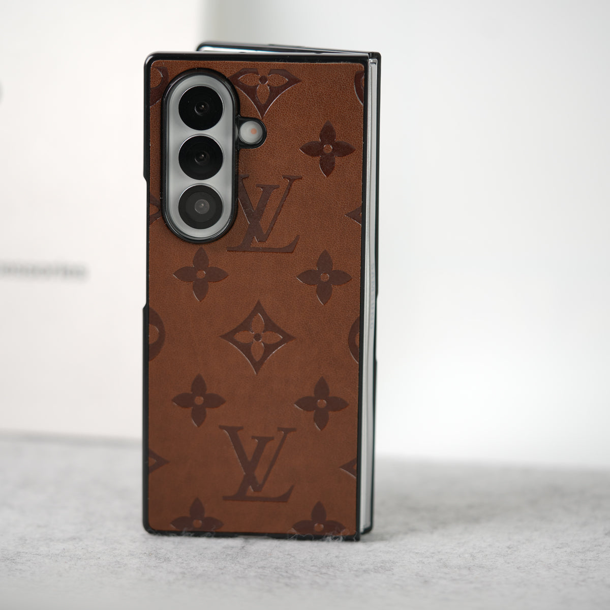 Samsung Galaxy Z Fold 7 Luxury PU Leather Fashion Brand Case Cover