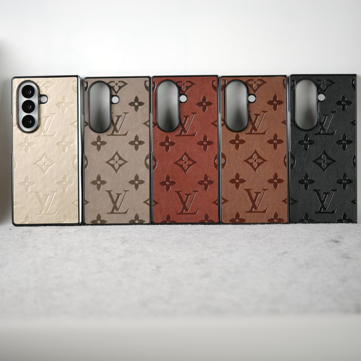 Samsung Galaxy Z Fold 7 Luxury PU Leather Fashion Brand Case Cover