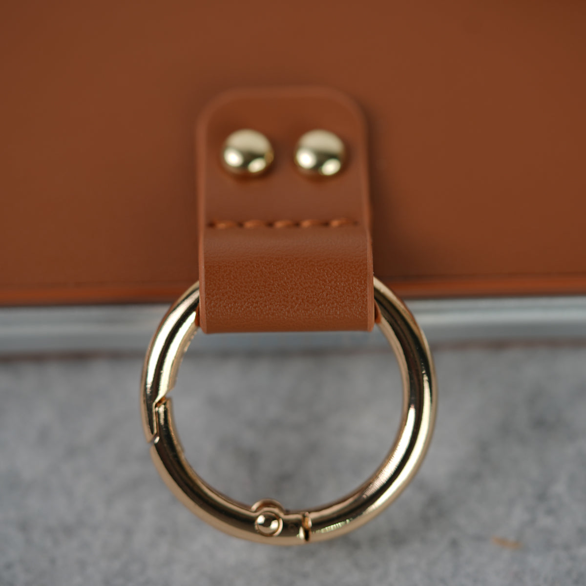 Samsung Galaxy Z Fold 7 Matte Finish PU Leather Case Cover With Metal Ring Holder