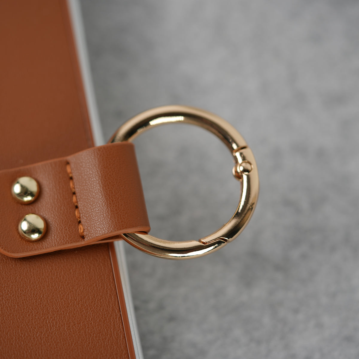 Samsung Galaxy Z Fold 7 Matte Finish PU Leather Case Cover With Metal Ring Holder