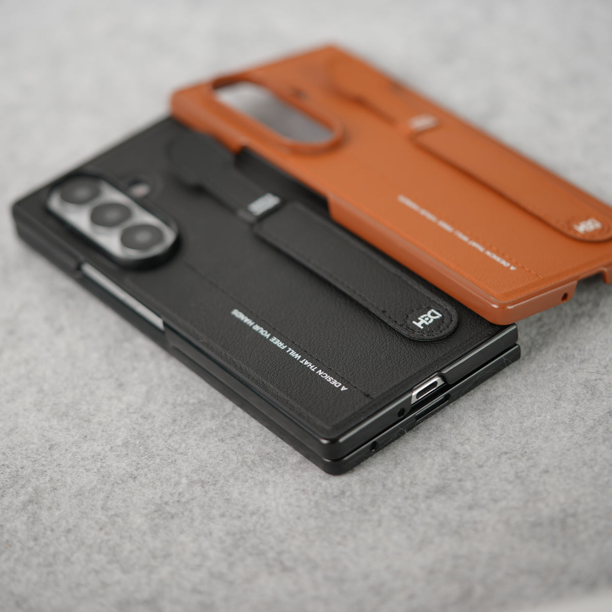 Samsung Galaxy Z Fold 7 PU Leather Grip Holder Case Cover