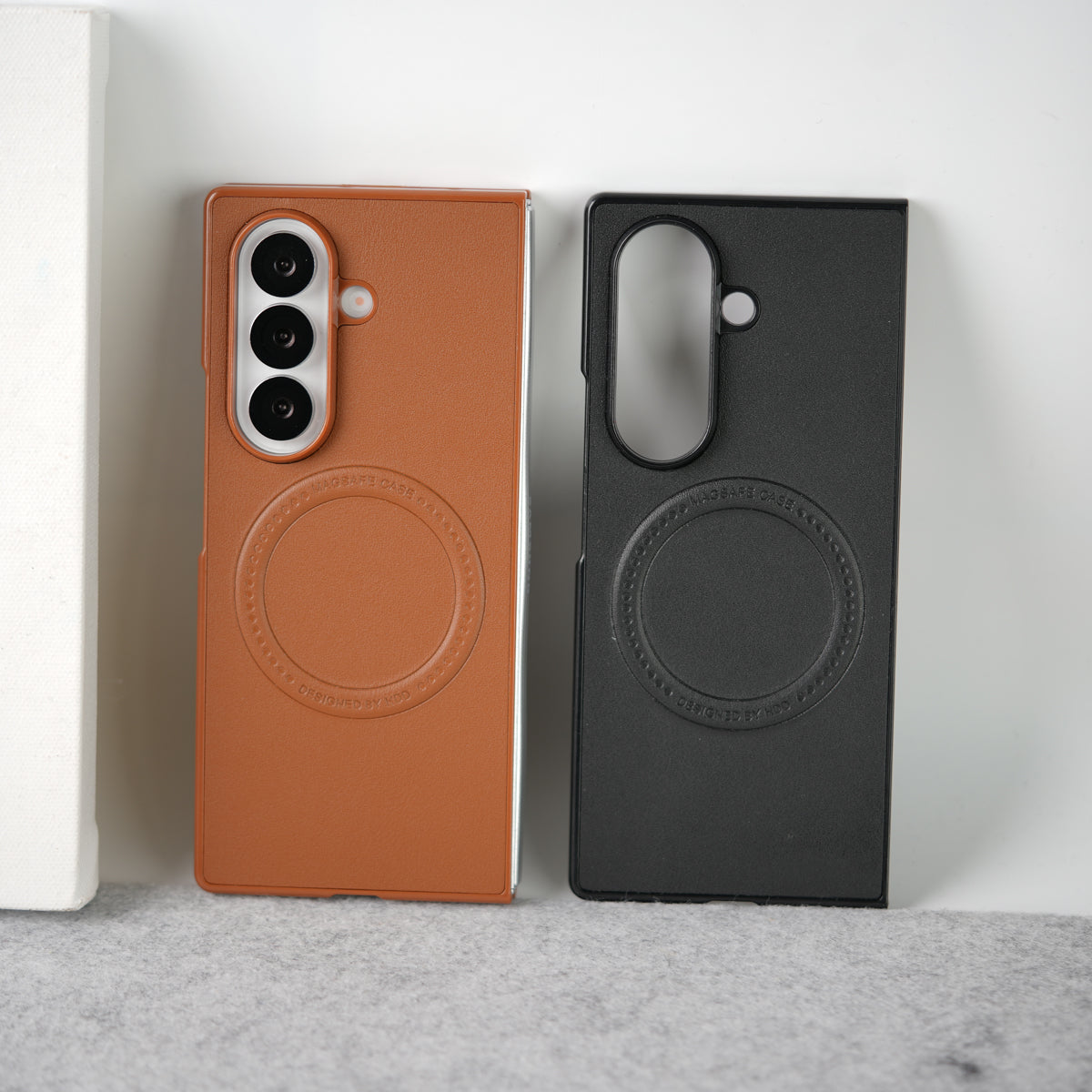 Samsung Galaxy Z Fold 7 PU Leather Strong Magnetic Ring Cover