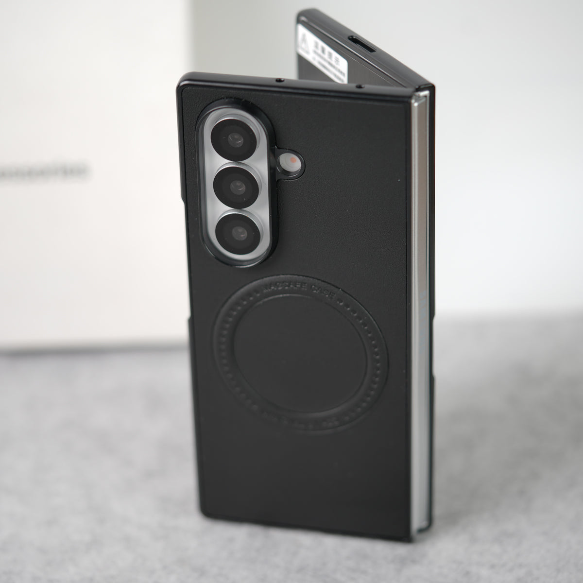 Samsung Galaxy Z Fold 7 PU Leather Strong Magnetic Ring Cover