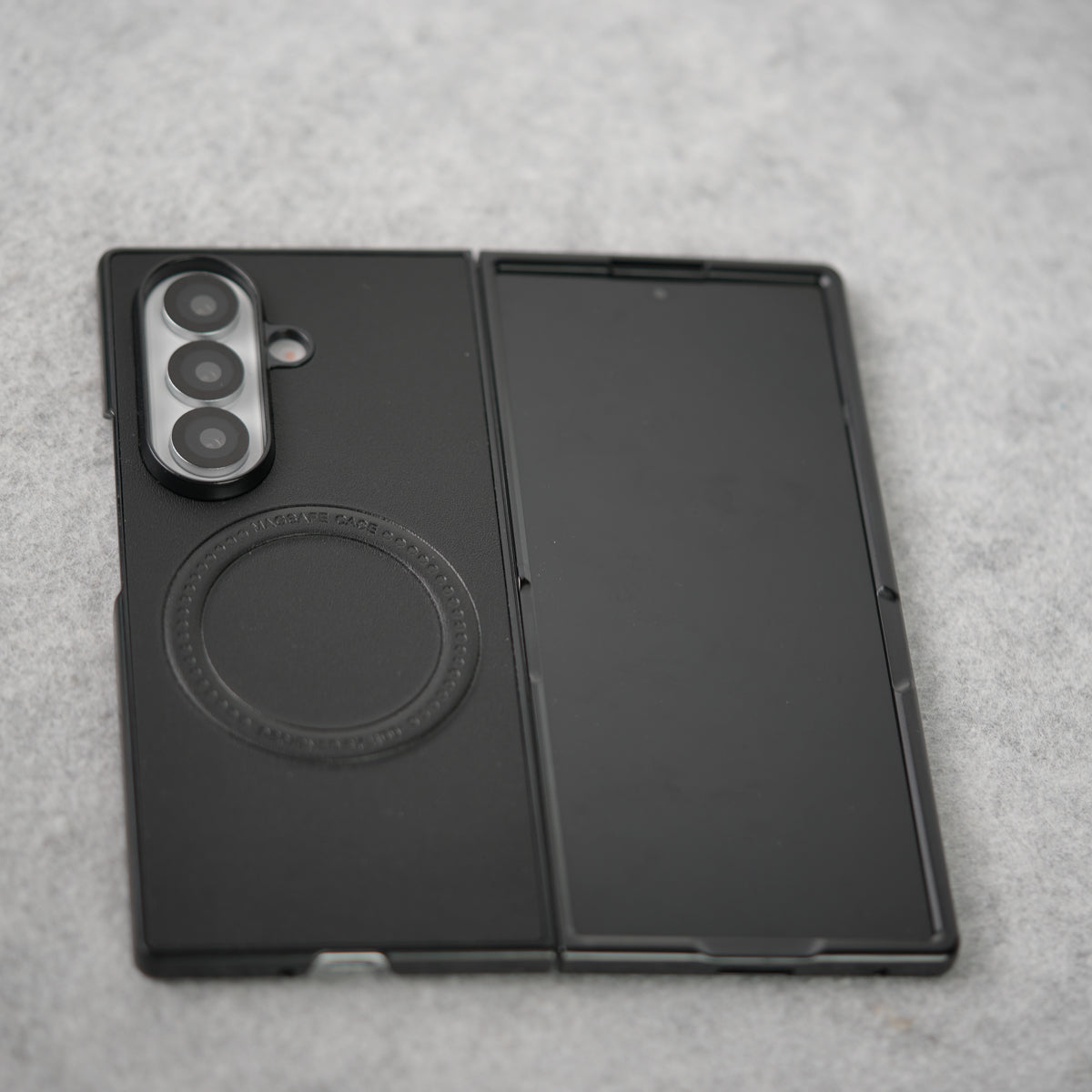 Samsung Galaxy Z Fold 7 PU Leather Strong Magnetic Ring Cover