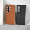 Samsung Galaxy Z Fold 7 PU Leather Strong Magnetic Ring Cover