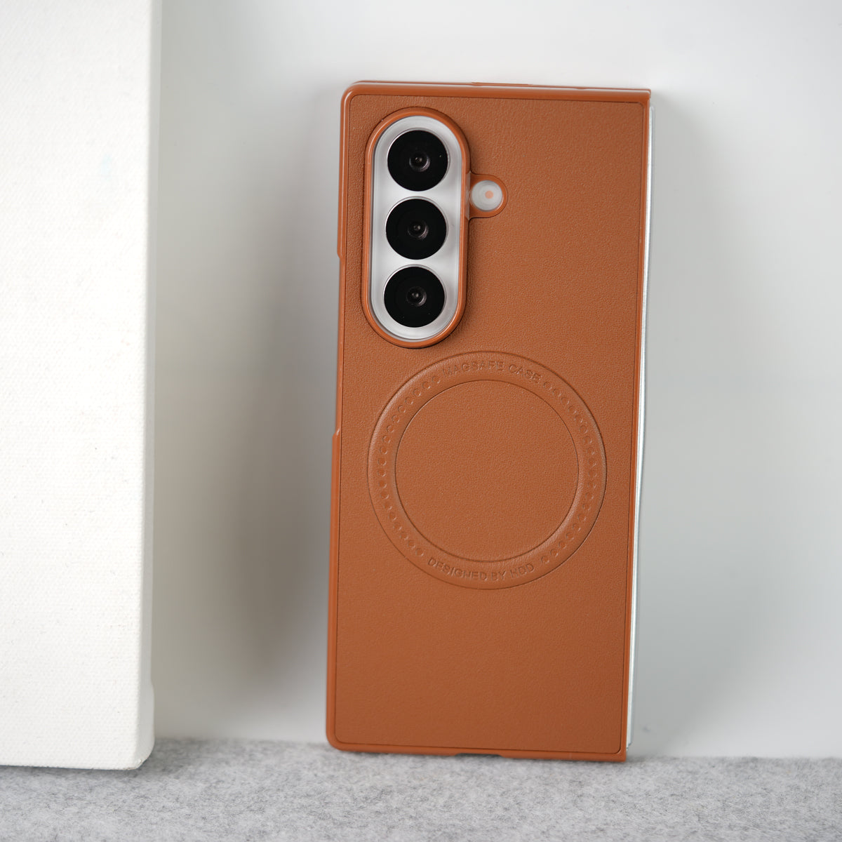 Samsung Galaxy Z Fold 7 PU Leather Strong Magnetic Ring Cover