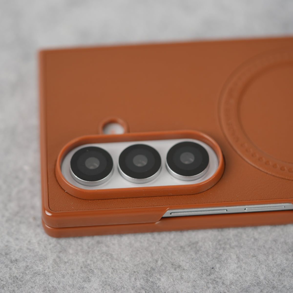 Samsung Galaxy Z Fold 7 PU Leather Strong Magnetic Ring Cover