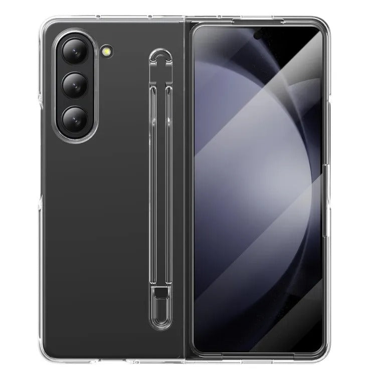 Samsung Galaxy Z Fold 7 Transparent Cristal Hard Shell Cover Case With S-Pent Slot