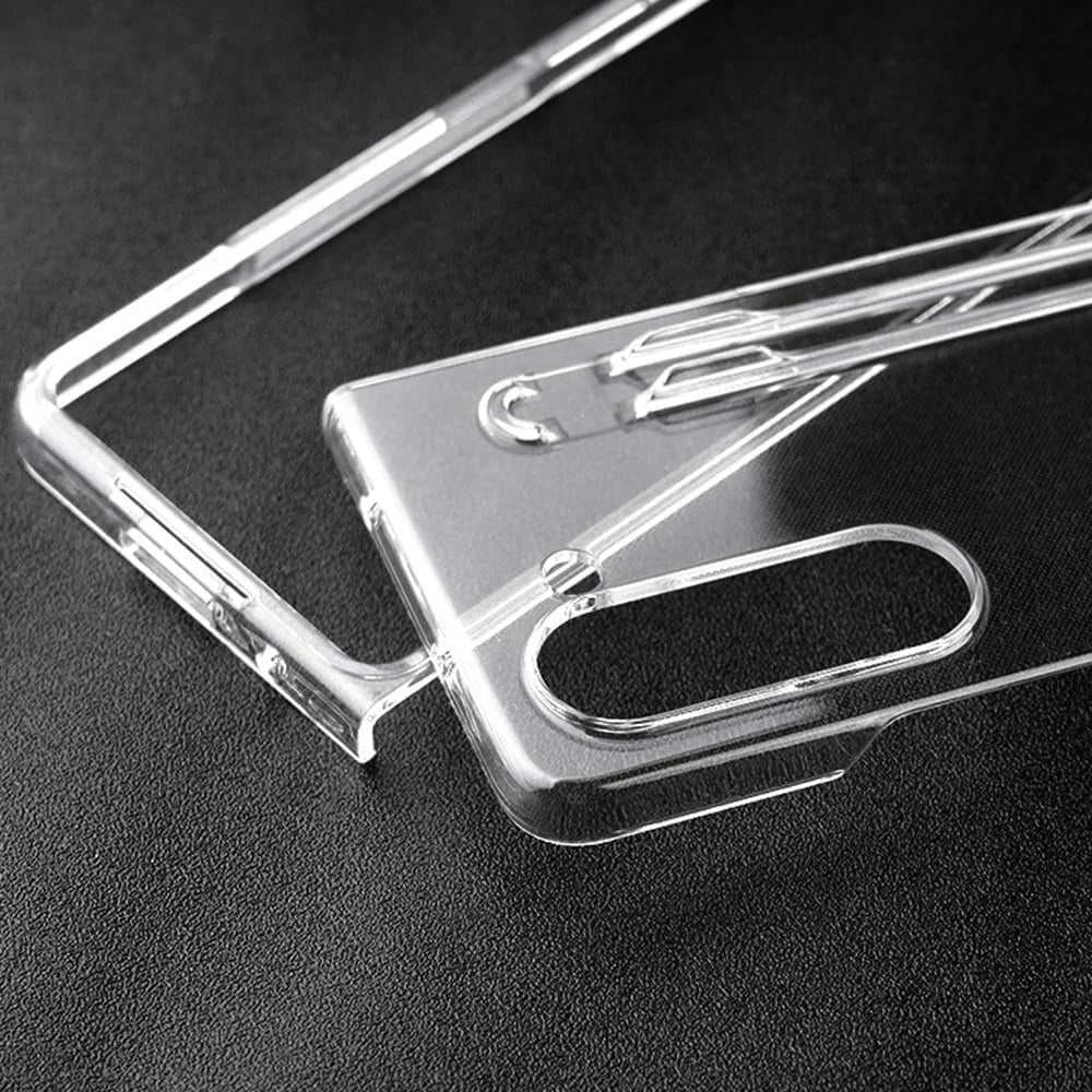 Samsung Galaxy Z Fold 7 Transparent Cristal Hard Shell Cover Case With S-Pent Slot