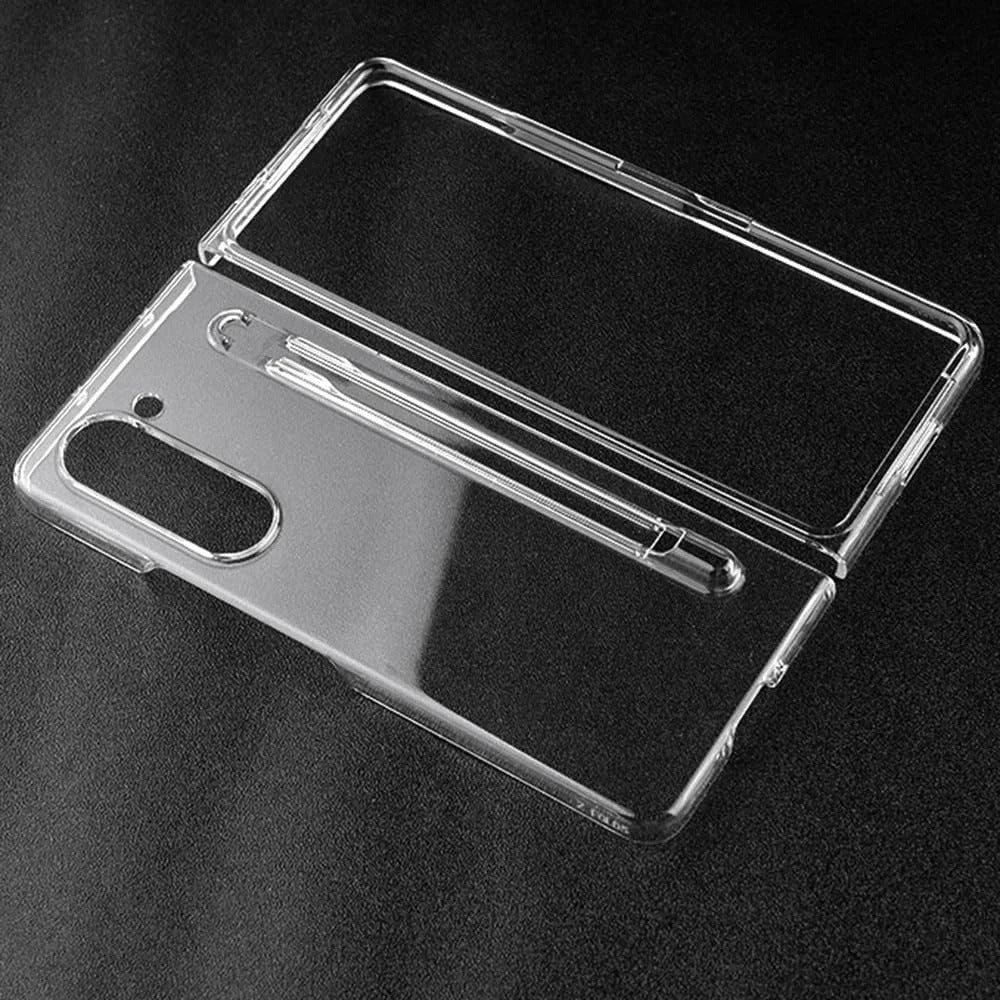 Samsung Galaxy Z Fold 7 Transparent Cristal Hard Shell Cover Case With S-Pent Slot