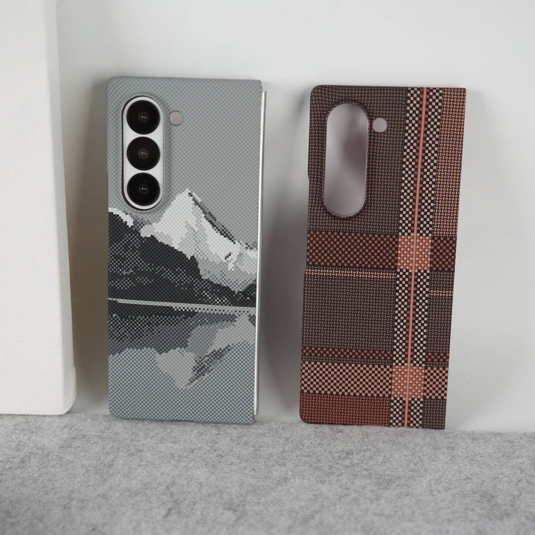 Samsung Galaxy Z fold 6 Carbon Fiber Texture Aramid Design Hard Pc MagSafe Case Cover