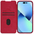 iPhone 13 Pro Camera Protection QIN Leather Flip Case (Red)