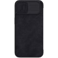iPhone 14 Plus Camera Protection QIN Leather Flip Case Black