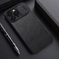 iPhone 14 Pro Camera Protection QIN Leather Flip Case Black