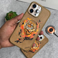 iPhone 15 Pro Max / iPhone 15 Pro Wild Animal 3D Embroidery Tiger Face MagSafe Case