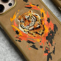 iPhone 15 Pro Max / iPhone 15 Pro Wild Animal 3D Embroidery Tiger Face MagSafe Case