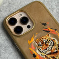 iPhone 15 Pro Max / iPhone 15 Pro Wild Animal 3D Embroidery Tiger Face MagSafe Case