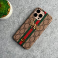 iPhone 15 Series Luxury  3D BEE Stripe Design Case Cover