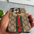 iPhone 15 Series Luxury  3D BEE Stripe Design Case Cover