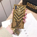 iPhone 15 Series Luxury Diamond Bling Golden Trunk Phone Case