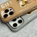 iPhone 16 Pro Max / iPhone 16 Pro 3D Embroidery Teddy Zipper Jacket Case