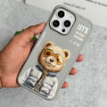 iPhone 16 Pro Max / iPhone 16 Pro 3D Embroidery Teddy Zipper Jacket Case
