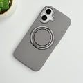 iPhone 16 Series 360 angle Rotating Stand PU Leather Phone Case
